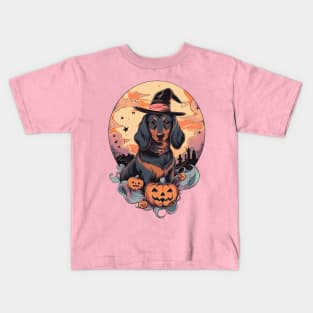 Halloween Dachshund Kids T-Shirt